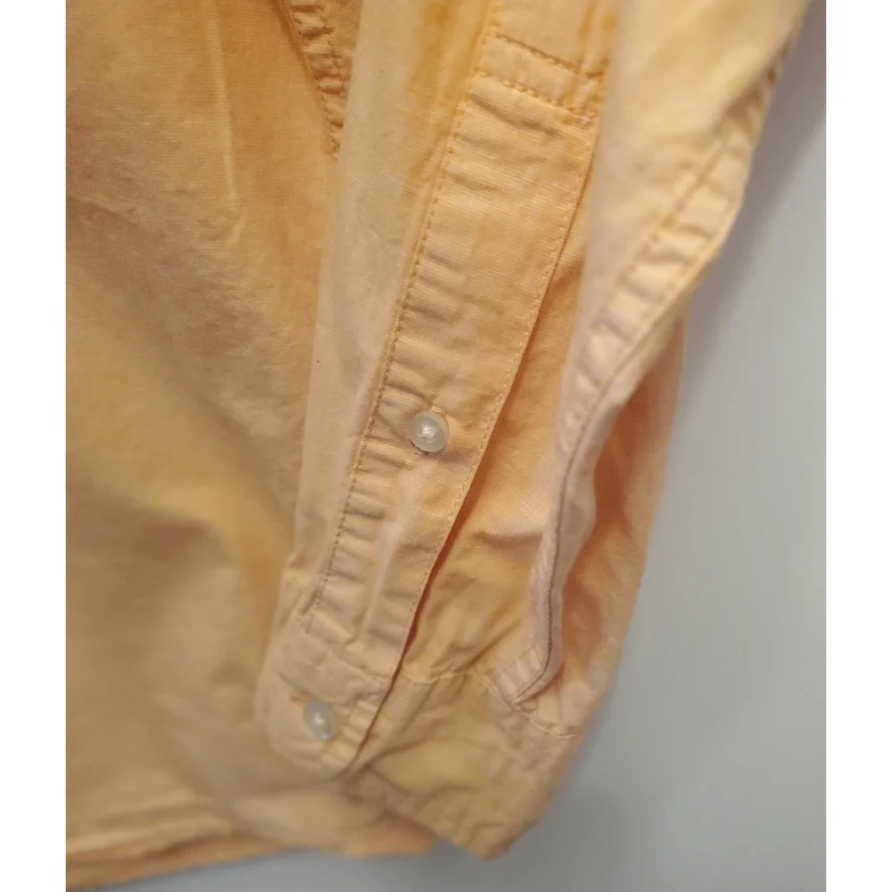 Hollister Button-Down Long Sleeve Shirt Mens Size Large Orange - Picture 4 of 9
